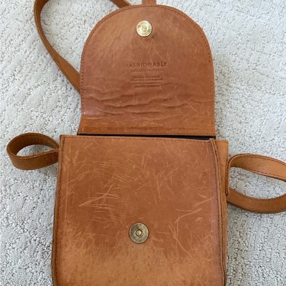 ABLE Tirhas Saddle Crossbody Bag In Cognac Leather - Picture 5 of 8